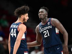 UConn is one of the college baksetball teams in action this week, highlighting the schedule.