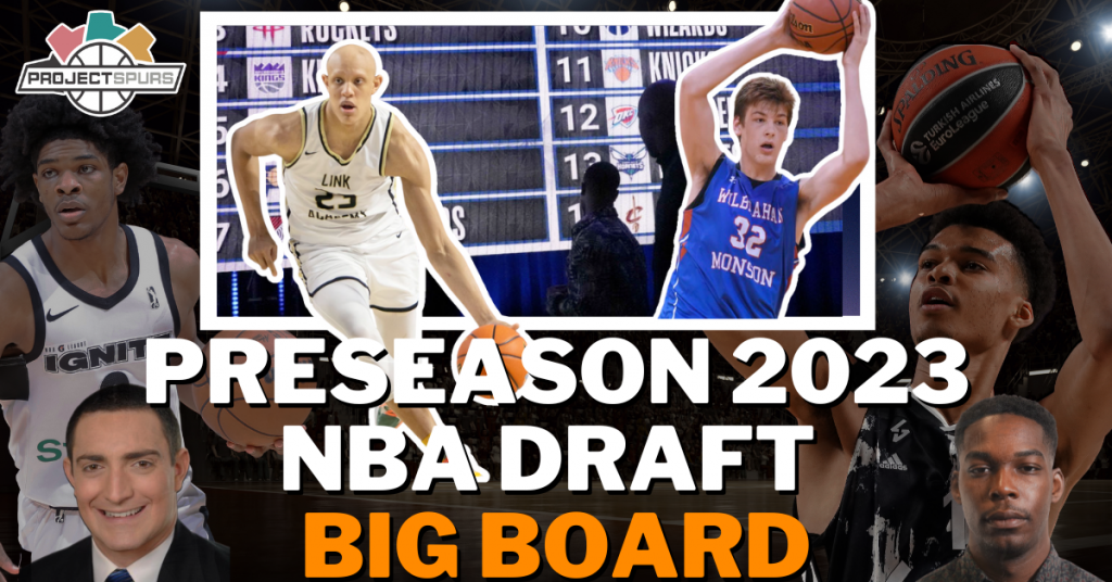 Project Spurs 2023 NBA Draft Big Boards Preseason