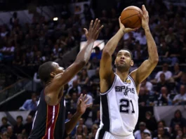Tim Duncan sits at the top of the list for the Spurs top scorers