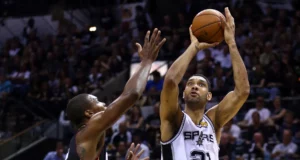 Tim Duncan sits at the top of the list for the Spurs top scorers