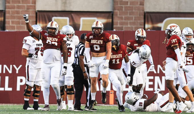 Texas State Bobcats on the field